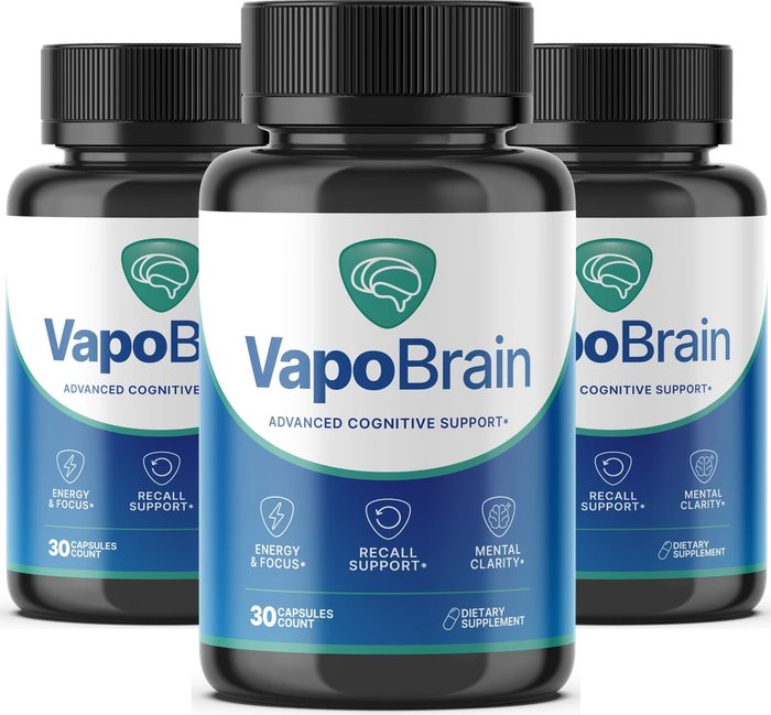 VapoBrain memory and focus capsules, three bottle pack