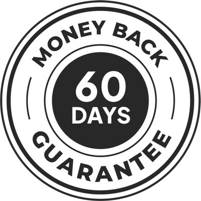 60-day money-back guarantee seal